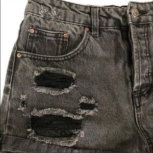 High rise black distressed shorts womens shorts summer shorts black shorts